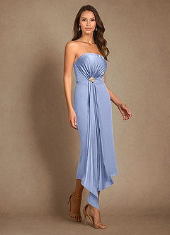 Azazie Dinanta Mother of the Bride Dresses Ice Column Pleated Chiffon Dress image7