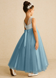 Azazie Tay Vente Finale Robe Trapèze en Tulle Paillettes Agave image5