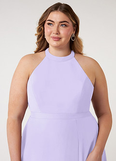 Azazie Clarice Abiti da Damigella Abito A-Line in Chiffon con Scollo Halter Lilla image6