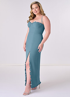 Barbie ♥ Azazie Bridesmaid Dresses Bermuda Sheath Corset Chiffon Dress image9