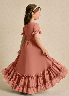 Azazie Kass Flower Girl Dresses MAI TAI A-Line Pleated Chiffon Dress image6