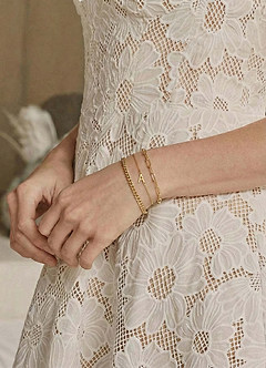 front 3-delige set armbanden met initiaalletters