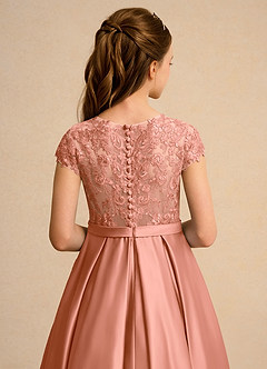 Azazie Bunny Junior Formal Jurken voor bloemenmeisjes Baljurk Jurk van Kant Meer Gesneden image7