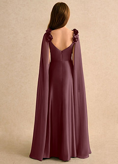 Azazie Rosita Girls Formal Flower Girl Klänningar Klänning A-Line i Stretch Satin Plisserad image2