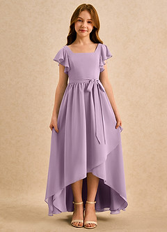 Azazie Milly Girls Formal Flower Girl Dresses Wisteria A-Line Pleated Chiffon Dress image5