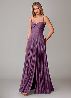 Azazie Akiko Bridesmaid Dresses Wisteria A-Line Sweetheart Neckline Floral Burnout Dress image4
