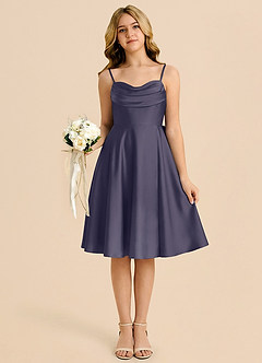Azazie Bear Junior Stormy A-Line Sweetheart Neckline Stretch Satin Dress image6