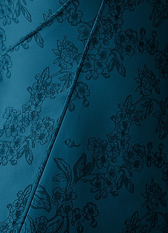 Sagepren Navy Black Jacquard Corset Prom Dress image5