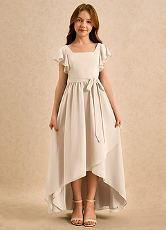 Azazie Milly Girls Formal Flower Girl Klänningar Klä A-Line i Chiffong Plisserad image5
