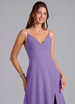 Azazie Sarella Bridesmaid Dresses Tahiti A-Line with Pockets Chiffon Dress image6