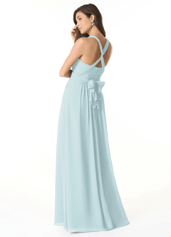 Azazie Olani Bridesmaid Dresses Mist A-Line Off the Shoulder Chiffon Convertible Dress image3