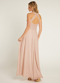 Azazie Claudia Jurken voor bruidsmeisjes Jurk van Chiffon met A-Lijn Sweetheart Halslijn Engelse Roos image4