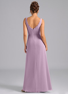 Azazie Bernice Bridesmaid Dresses Wisteria A-Line Pleated Chiffon Dress image2
