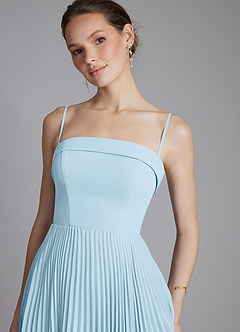 Azazie Mariana Bridesmaid Dresses Sky Blue A-Line Strapless Chiffon Dress image4