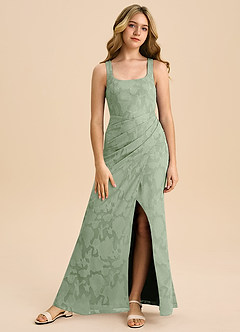 Azazie Mero Junior Klä av Tubklänning i Blommig Utbrändhet Plisserad image4