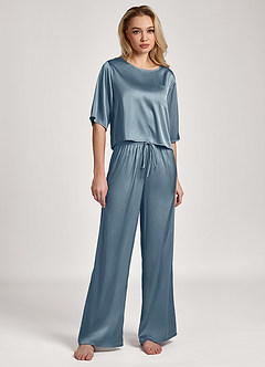 front Conjunto de pijama con camiseta de satén