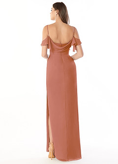 Azazie Emeralda Bridesmaid Dresses MAI TAI Sheath Off the Shoulder Chiffon Dress image2