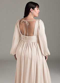 Azazie Norah Bridesmaid Dresses White Alabaster A-Line Stretch Satin Dress image13