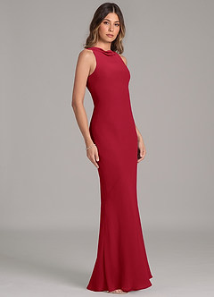 Azazie Allettie Bridesmaid Dresses Scarlet Mermaid Chiffon Dress image5