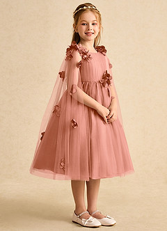 Azazie Staria vestidos de niña de las flores Vestido de Mai Tai de Tul de Princesa con Volante image8