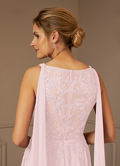 Azazie Joules Mother of the Bride Dresses Blushing Pink A-Line Sequins Chiffon Dress image8