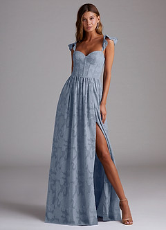 Denisse Powder Blue Corset Maxi Dress image5