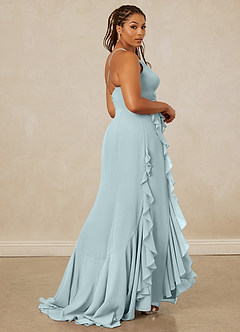 Christian Siriano Bridal for Azazie 1006 Bridesmaid Dresses Mist Mermaid Ruched Chiffon Dress image11