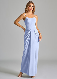 Azazie Anaïs Bridesmaid Dresses Ice Sheath Strapless Chiffon Dress image6