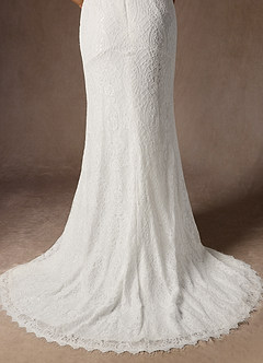 Azazie Lianna Abiti da Sposa Abito Sirena in Pizzo Bianco Diamante image7