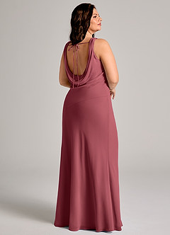 Azazie Rylina Bridesmaid Dresses Merlot Mermaid Pleated Chiffon Dress image8