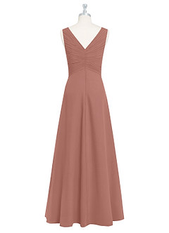 Azazie Flora Bridesmaid Dresses Cedar Rose A-Line Pleated Chiffon Dress image8