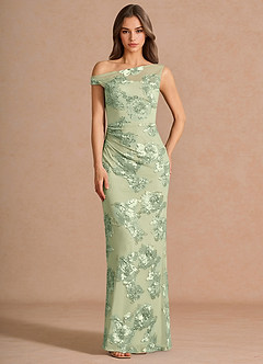 Melian Light Green Maxi Dress image3