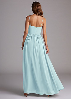 Azazie Calianna Bridesmaid Dresses Sea Glass A-Line Off the Shoulder Chiffon Convertible Dress image5