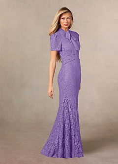 Azazie Carleannia Abiti per la Madre della Sposa Abito Sirena in Chiffon Pizzo Tahiti image3