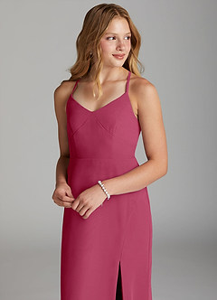 Azazie Becca Junior Mulberry Mermaid Chiffon Dress image3