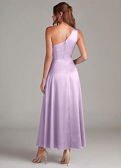 Azazie Brooke Robes de demoiselle d'honneur Robe Trapèze en Satin extensible Asymétrique Frostiges Flieder image3