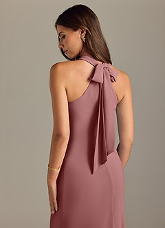 Azazie Doretta Bridesmaid Dresses Desert Rose Mermaid Pleated Chiffon Dress image2
