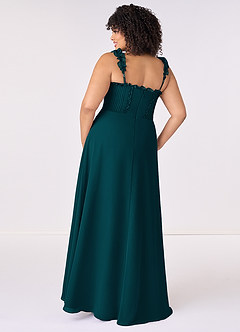 Barbie ♥ Azazie Bridesmaid Dresses Pine A-Line Sweetheart Neckline Chiffon Dress image7