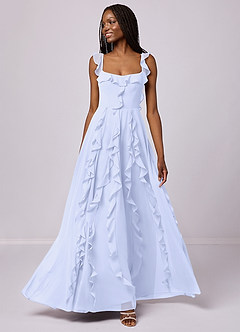 Barbie ♥ Azazie Bridesmaid Dresses Lavender A-Line with Pockets Chiffon Dress image1