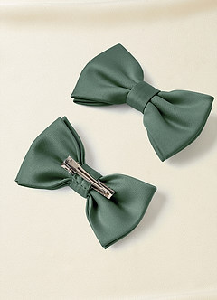 Matte Satin Bow Hair Clip Set