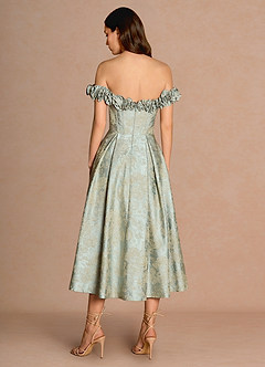 Zora Vintage Blue Midi Dress image2