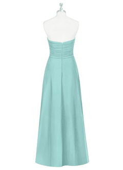 Azazie Arabella Allure Bridesmaid Dresses Aqua A-Line Sweetheart Neckline Chiffon Convertible Dress image9