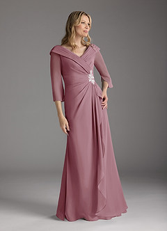 Azazie Jaycee Mother of the Bride Dresses Vintage Mauve A-Line Chiffon Dress image1