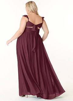 Azazie Metz Bridesmaid Dresses Cabernet A-Line Sweetheart Ruched Chiffon Dress image8