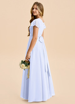 Azazie Cady Junior Lavender A-Line Pleated Chiffon Dress image6