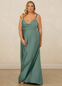 Christian Siriano Bridal for Azazie 1001 Bridesmaid Dresses Eucalyptus A-Line Sweetheart Neckline Stretch Satin Dress image15