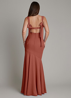 Azazie Carlotta Bridesmaid Dresses Auburn Mermaid Sweetheart Neckline Chiffon Dress image3