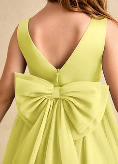 Azazie Winnie Flower Girl Dresses Canary Ball-Gown Bow Tulle Dress image7