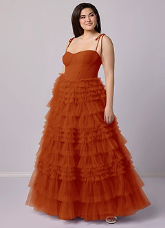 Barbie ♥ Azazie Bridesmaid Dresses Paprika A-Line Sweetheart Neckline Tulle Dress image9
