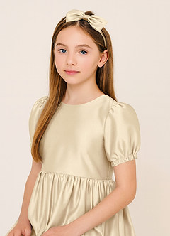 front Junior Bridesmaid Satin Headband